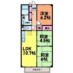 フォブール三神の物件間取画像